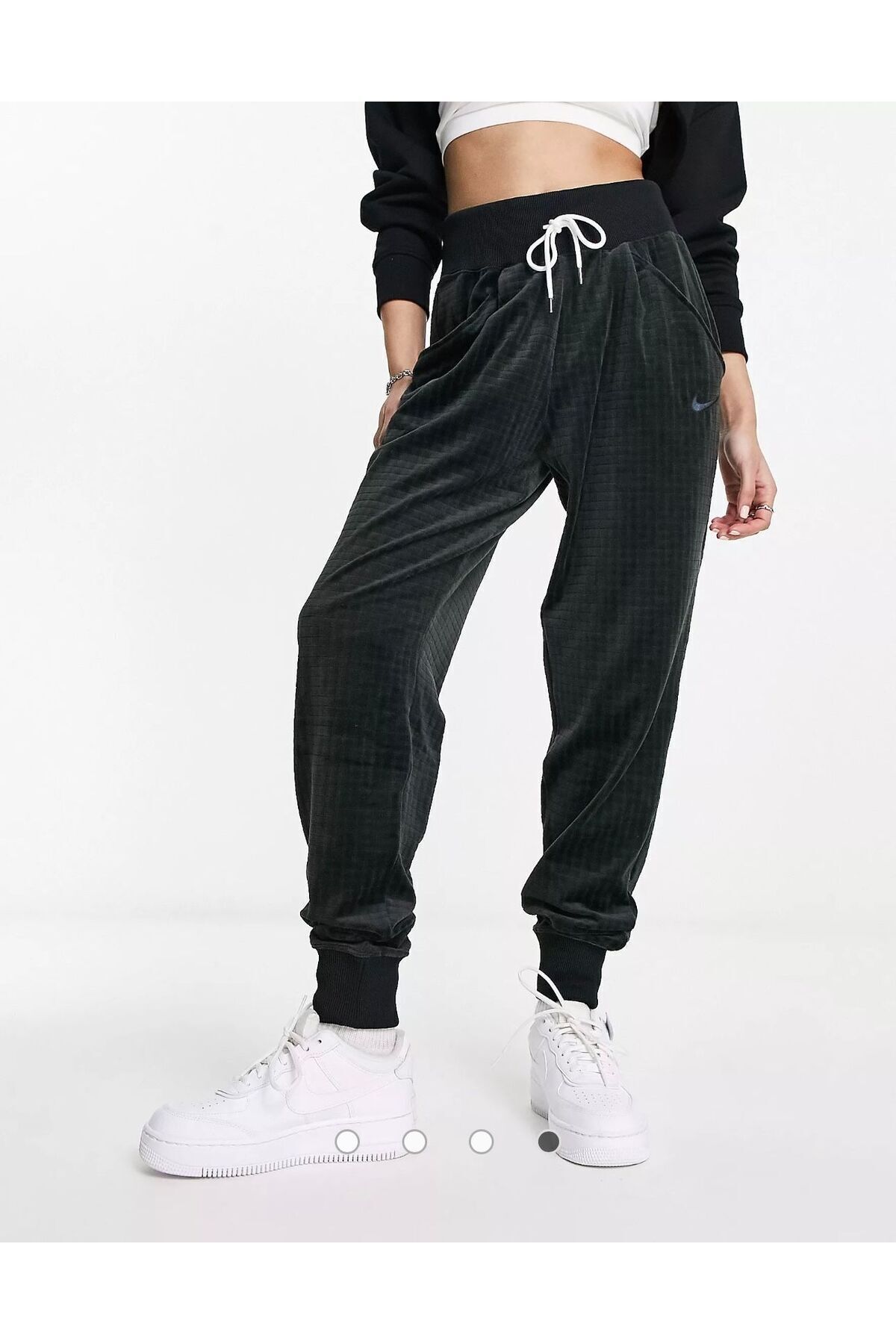Nike Velour High Rise Jogger A1 Women s Black Sweatpants Trendyol