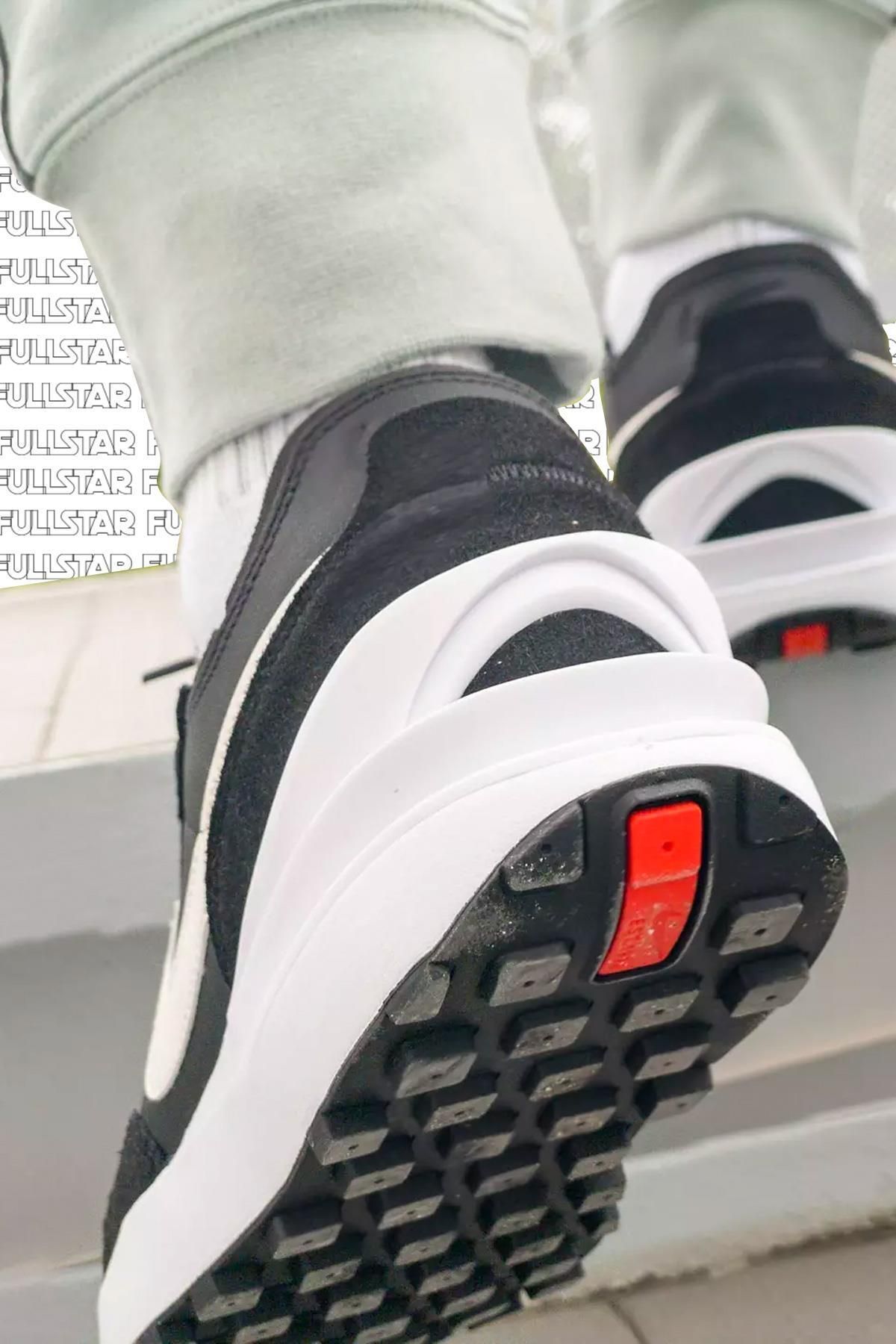 اسنیکر مشکی مردانه و زنانه وافل یک کفش ورزشی سیاه چرمی های Nike