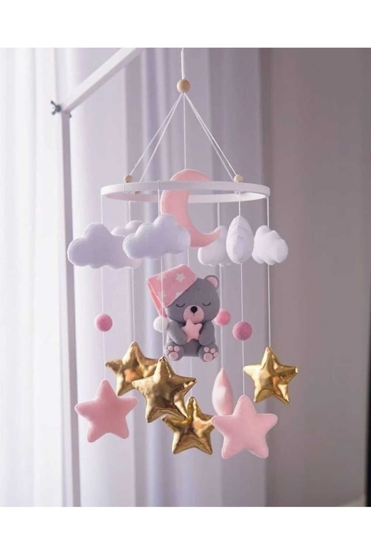 Duygunun Keçe Tasarımı Özel Tasarım Kız Bebek Erkek Bebek Sevimli Figür Müziksiz Beşik. Dönencesi fotoğrafı 2 (önizleme)