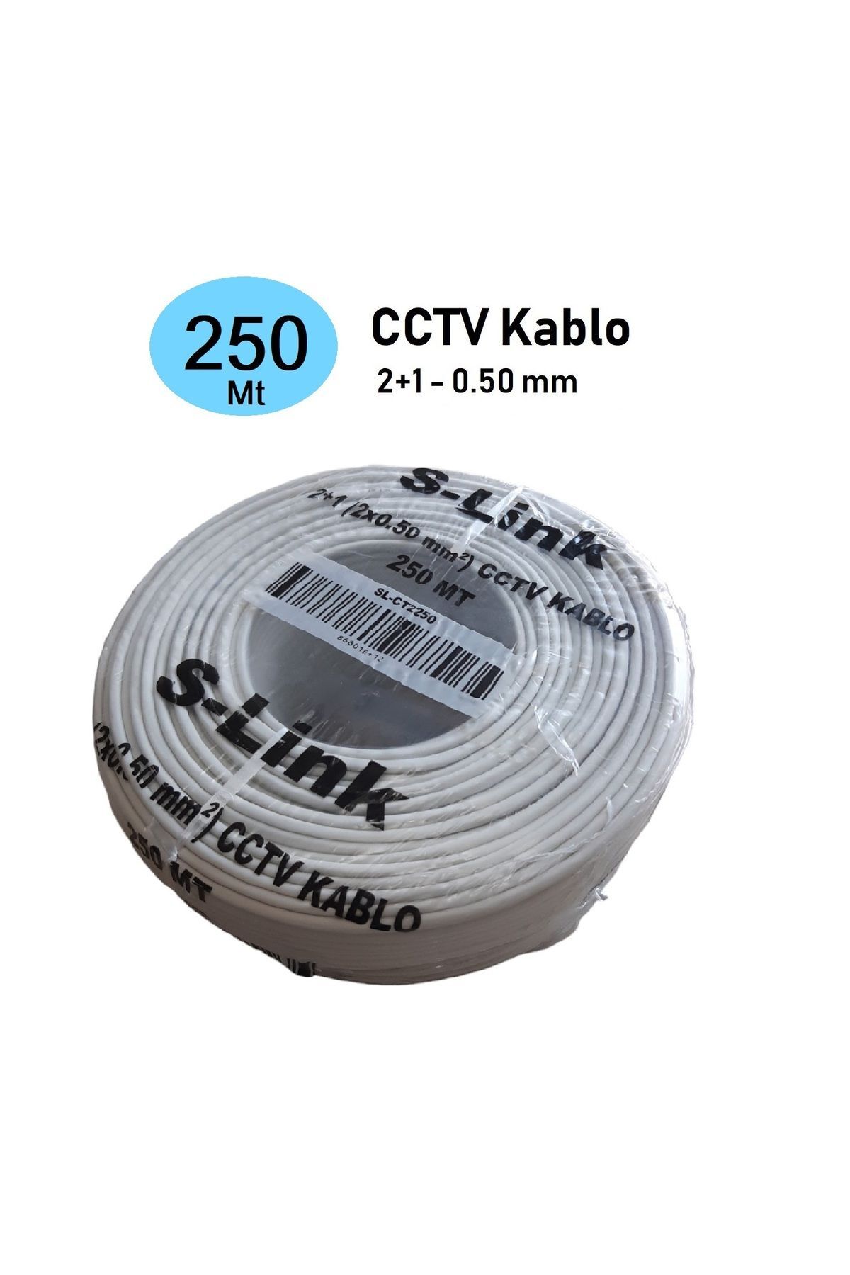 ANKTEK SL-CT2250 2+1 - 2x0,50 mm CCTV Güvenlik Kamera Kablosu (16 x 0.18 CCD) 250 Metre