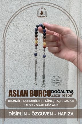 OSMANLI DOĞAL TAŞ Aslan Burcu Zaza Tesbih Doğal Taş Bronzit, Dumortierit, Gün...