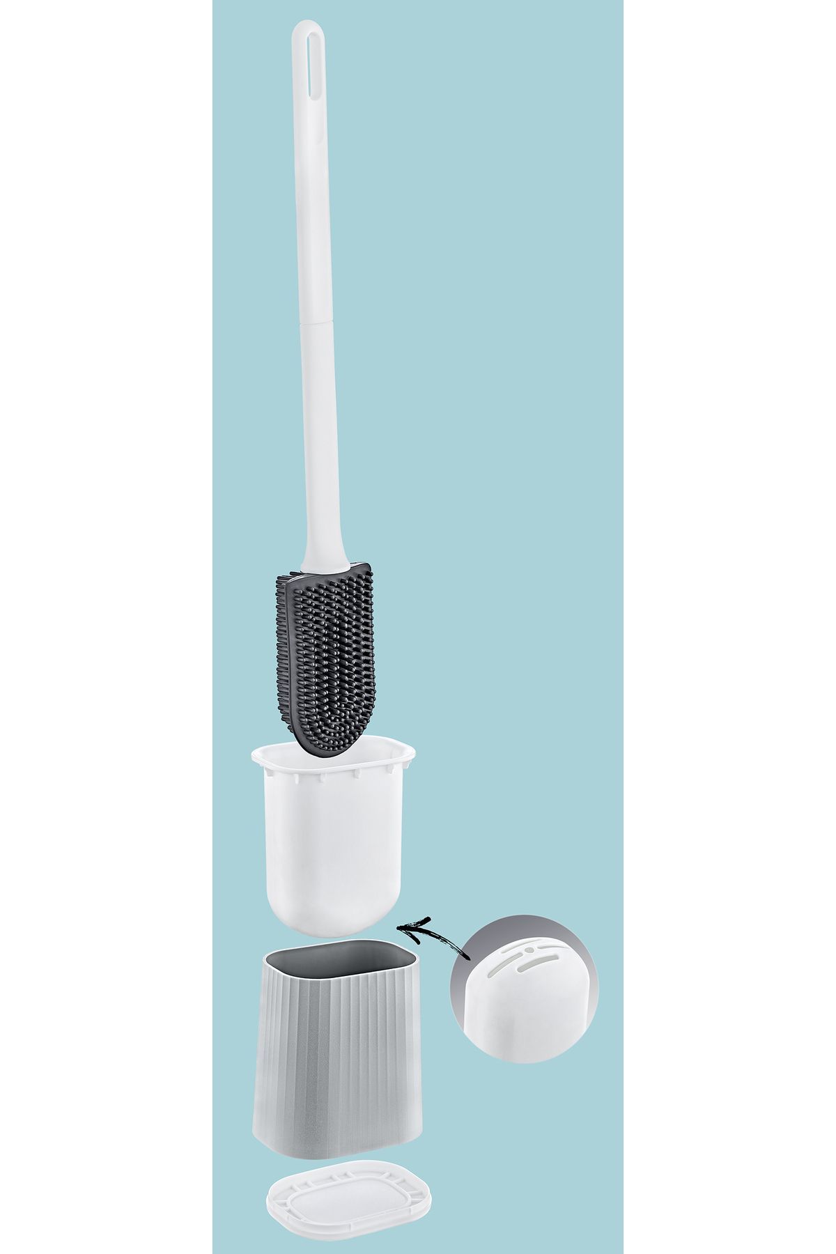 Box Up-Black Toilet Brush Holder Toilet Bowl Brush 3