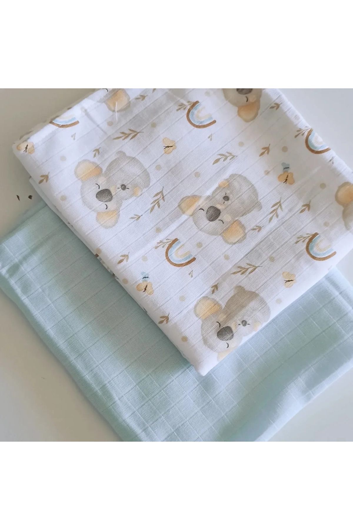 deva design Müslin Kız Erkek Bebek 2’li Kundak Battaniye
