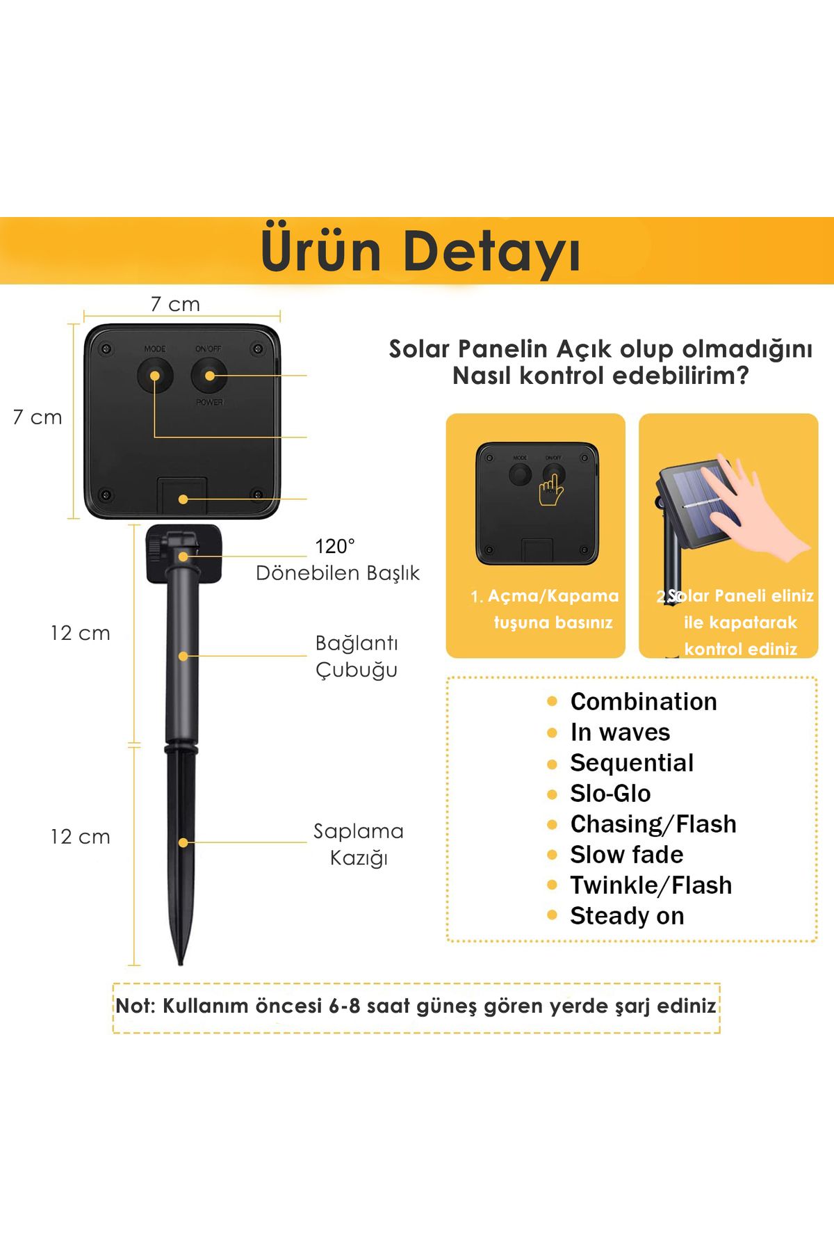 Solar 200 Ledli RGB Işık 22 Metre Bahçe Aydınlatma Dekorasyon Güneş Enerjili Led 5
