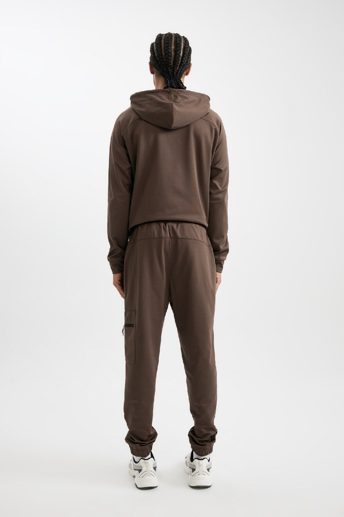 DeFacto-Braune Herren-Jogger-Jogginghose mit normaler Passform, Reißverschlusstasche, Skuba-Tauchstoff, D1952ax24au 6