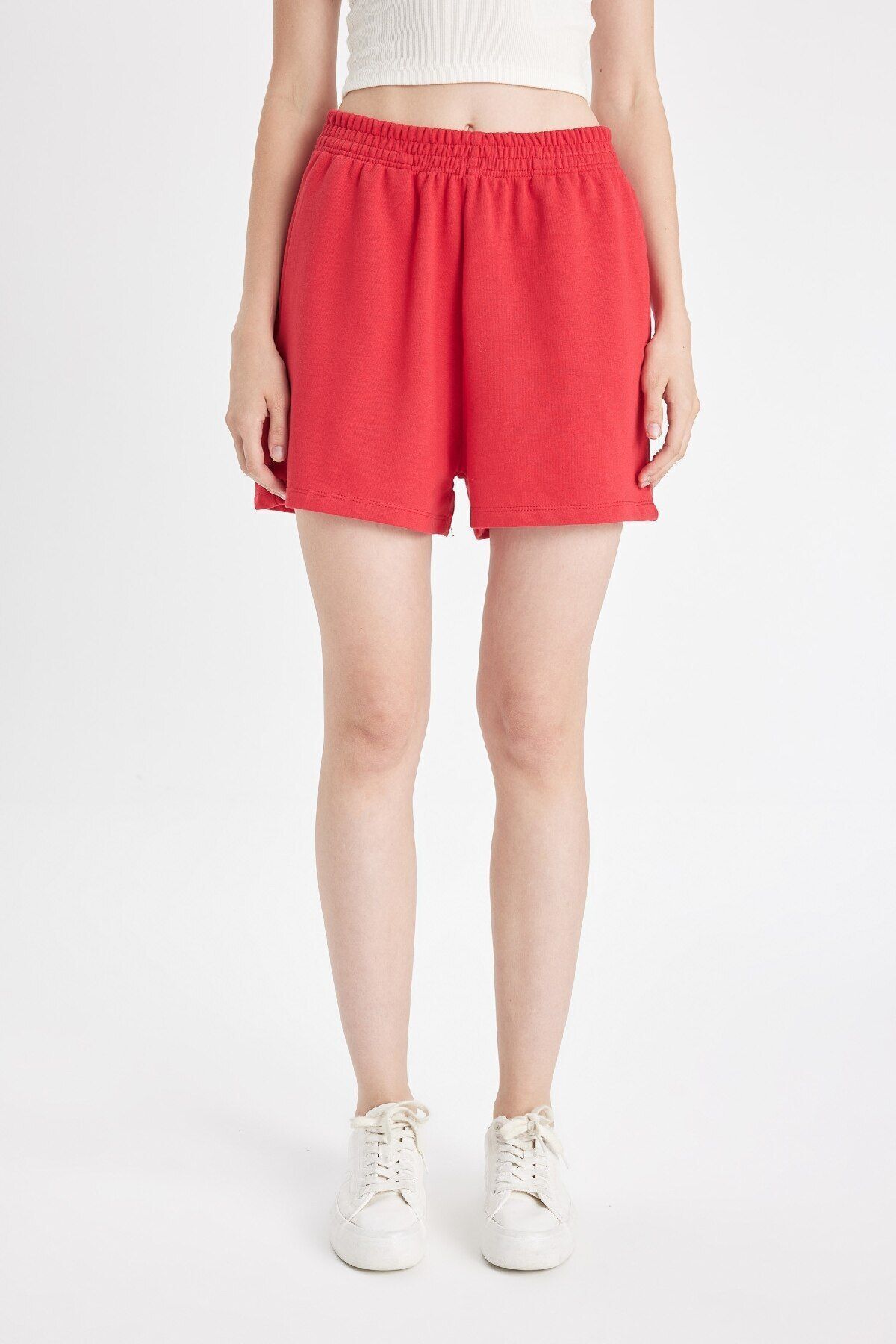 DeFacto-Regular Fit Elastic Waist Basic Straight Shorts Z5071Az24Sm 4