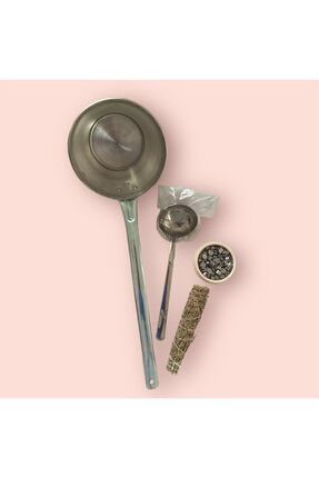 vira shop Kurşun Dökme Seti Eritme Kurşun 200gr -kepçe -saplı Su Kabı Üzerlik...