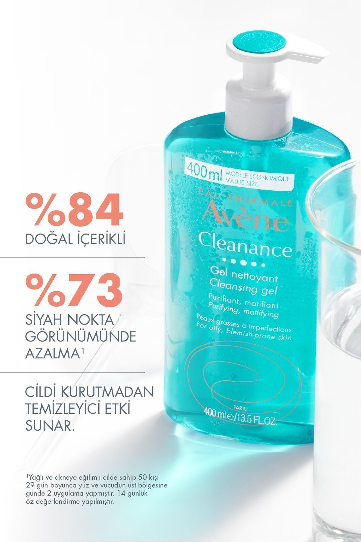 ژل شستشوی صورت ژل کلینانس ژل پاک کننده نتتویانت 400 میلی لیتری مزیت ست 2 عددی Avene