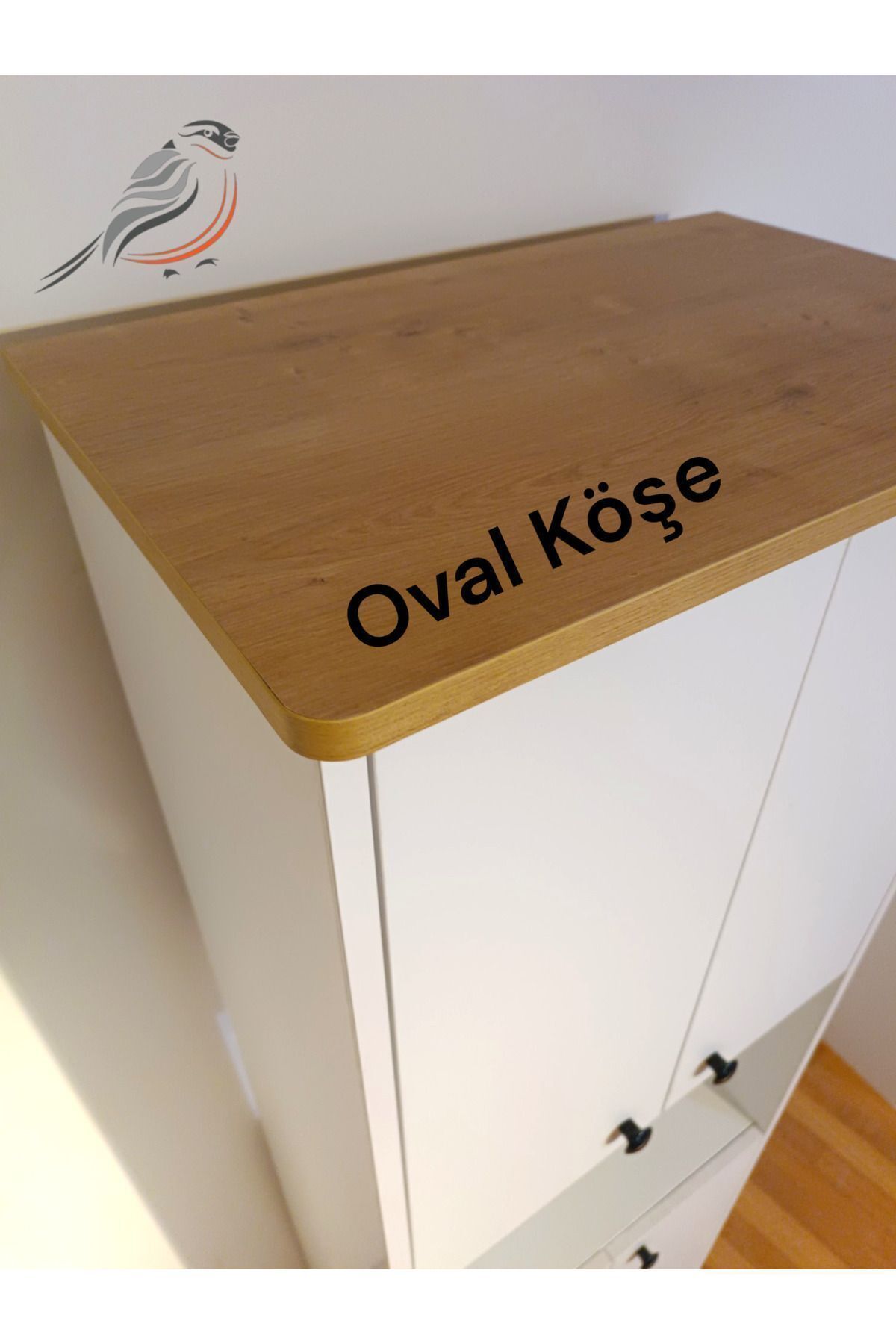 4 Kapaklı Raflı Çok Amaçlı Mikrodalga Bölmeli Mutfak Dolabı