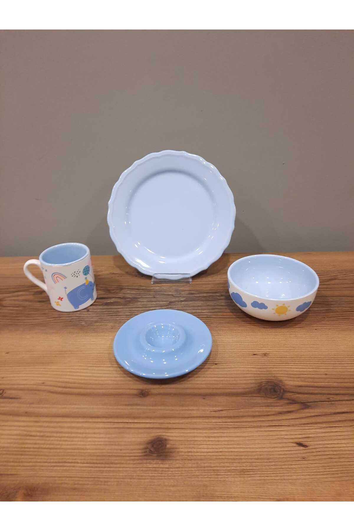 Keramika MAMA TAKIMI 4 PARÇA MAVİ fotoğrafı 3 (önizleme)