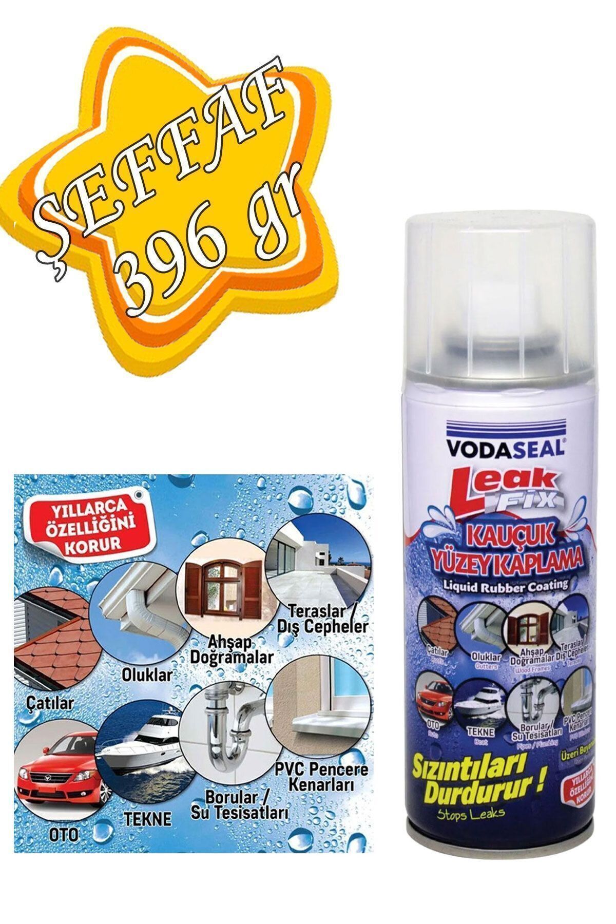 Leak Fix Waterproof Leak Proof Leak Proof Rubber Coating Insulation Transparent Spray 396 gr