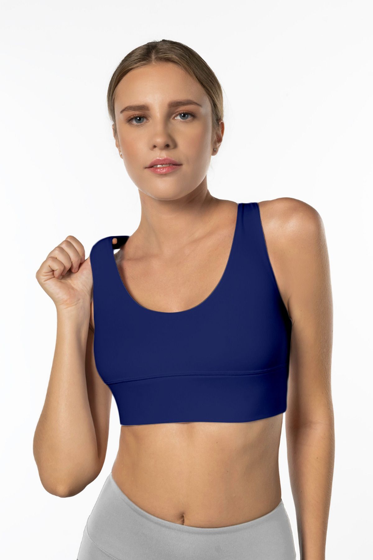 Lioness Activewear Lacivert Yüksek Destekli Sırt Detaylı Kaplı Spor Sütyeni görsel 2