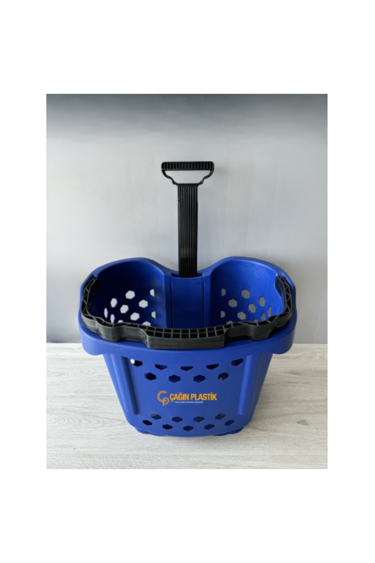 ÇAĞIN PLASTİK Tekerlekli Plastik Alışveriş Sepeti - 40 Litre - 5 Adet