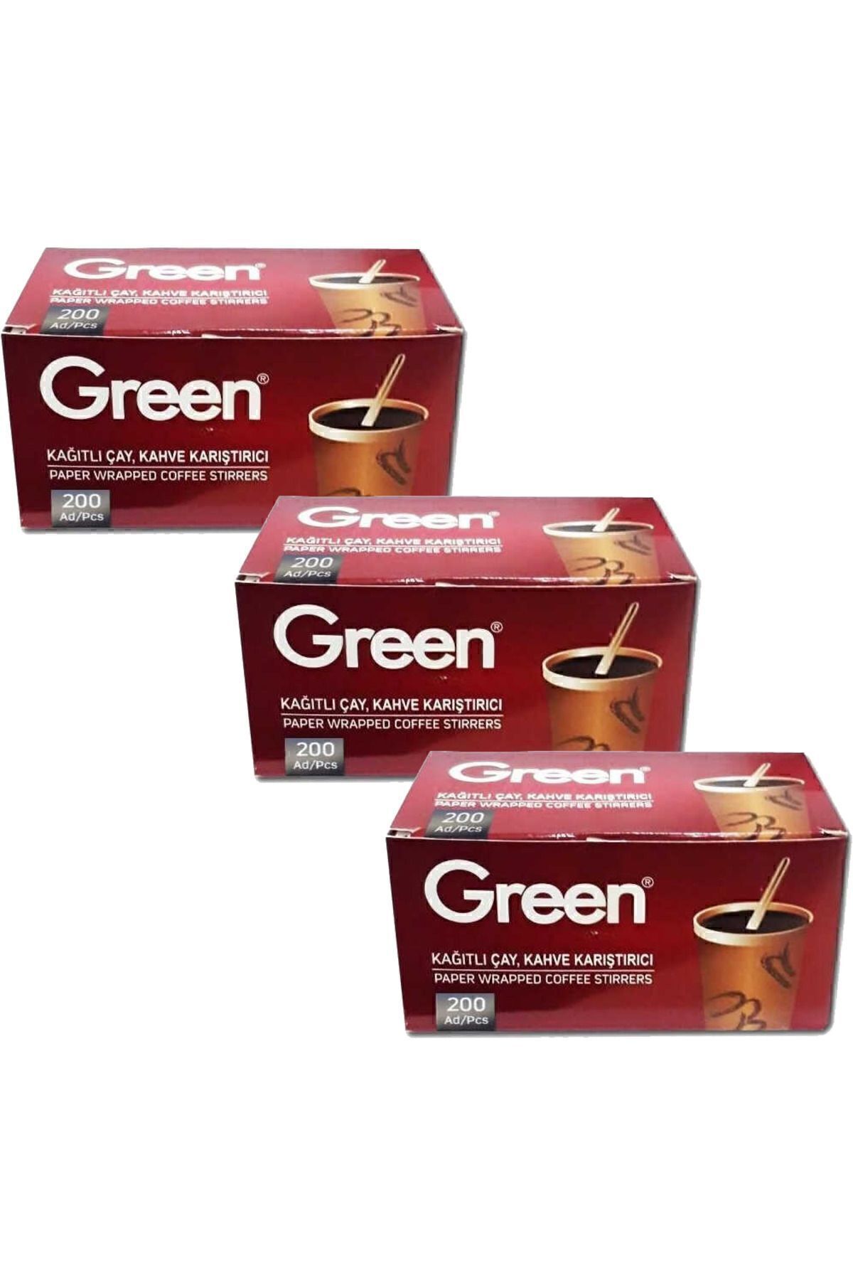 Kağıt Sargılı Çay, Kahve Bambu Ahşap Karıştırıcı 400'lü 3 Paket/1200 Adet