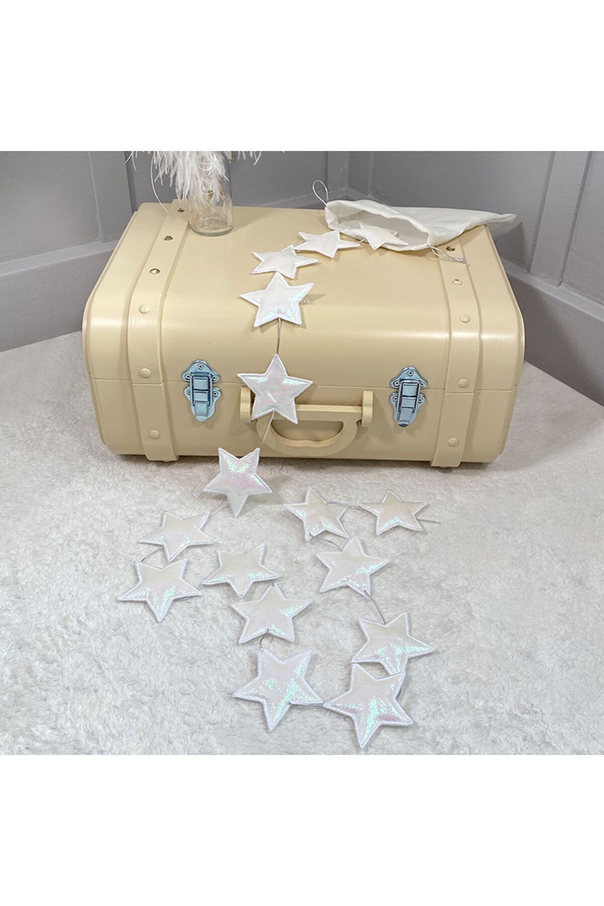 PAMUKA 16'lı Parlak Beyaz Yıldız Dekor