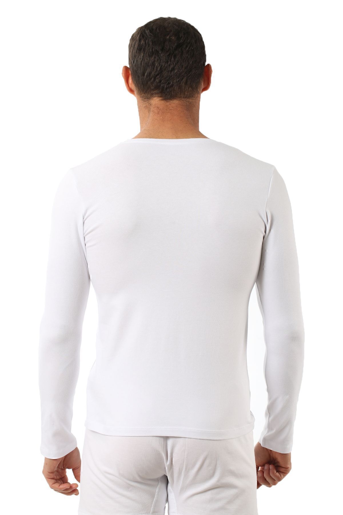 ÖZKAN underwear-Özkan 0274 Tricou pentru bărbați din bumbac pieptănat Lycra, bumbac, cu decolteu în V, cu mânecă lungă. 2