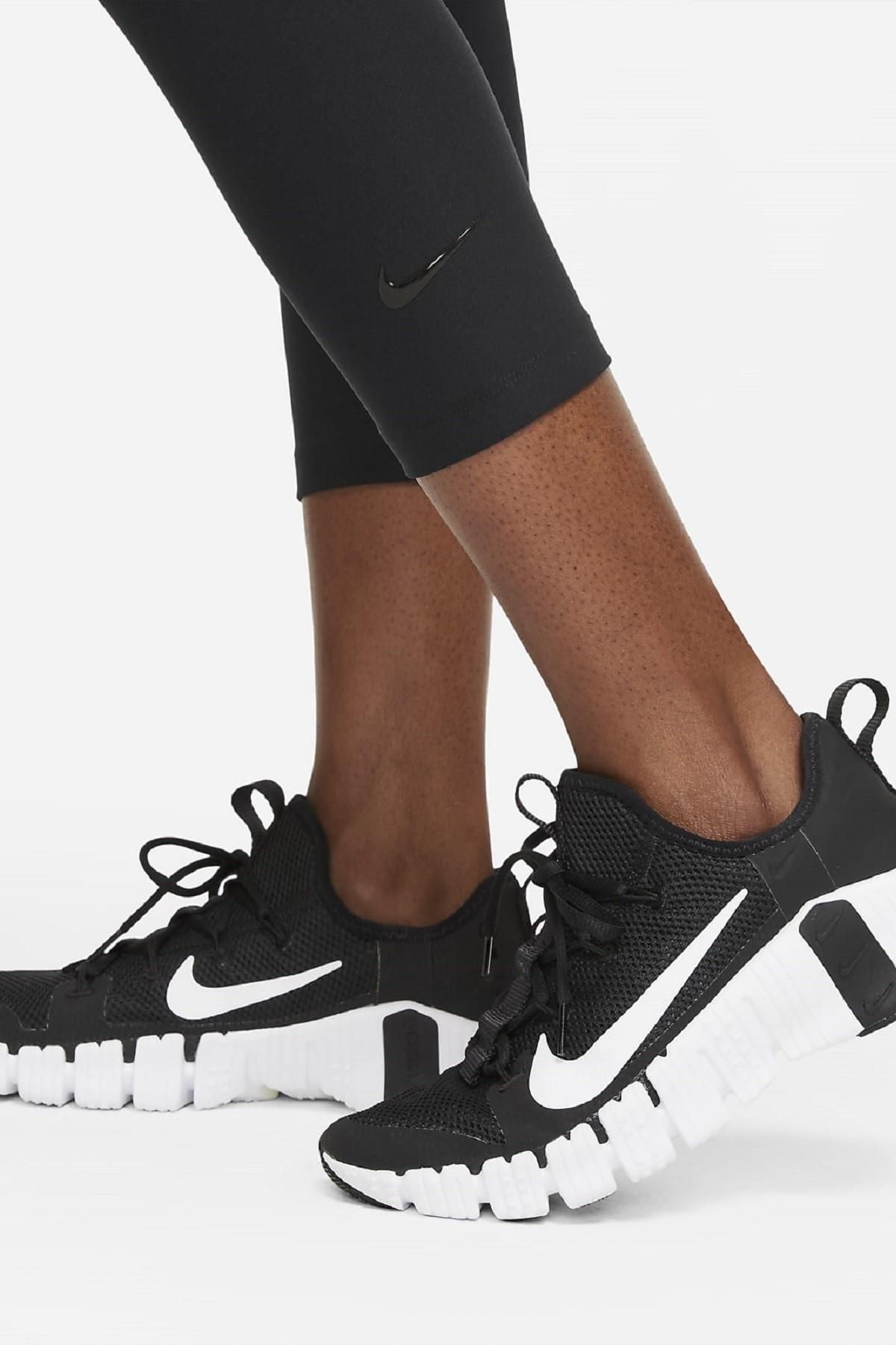 Nike Power Sculpt Hyper Tight Fit 7 8 High Waisted Sculpting Black Sports Tights Trendyol