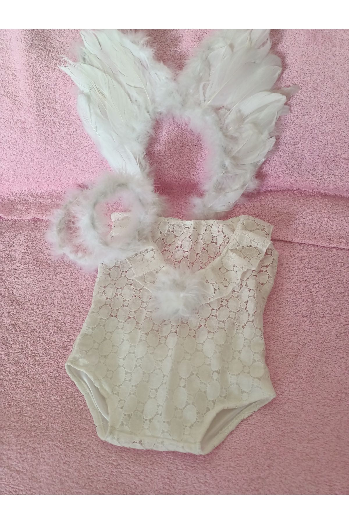 بادی نوزادی دخترانه سفید RAY TİCARET | ay 53 اورجینال - تصویر 2