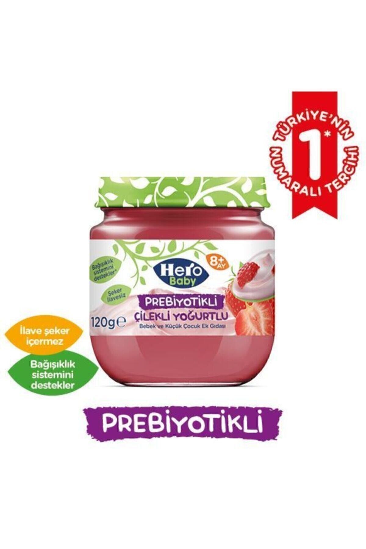 Hero Baby Herobaby Prebiyotikli Çilekli Ve Muzlu Yoğurtlu Kavanoz Mama 120g 12 Adet fotoğrafı 4 (önizleme)