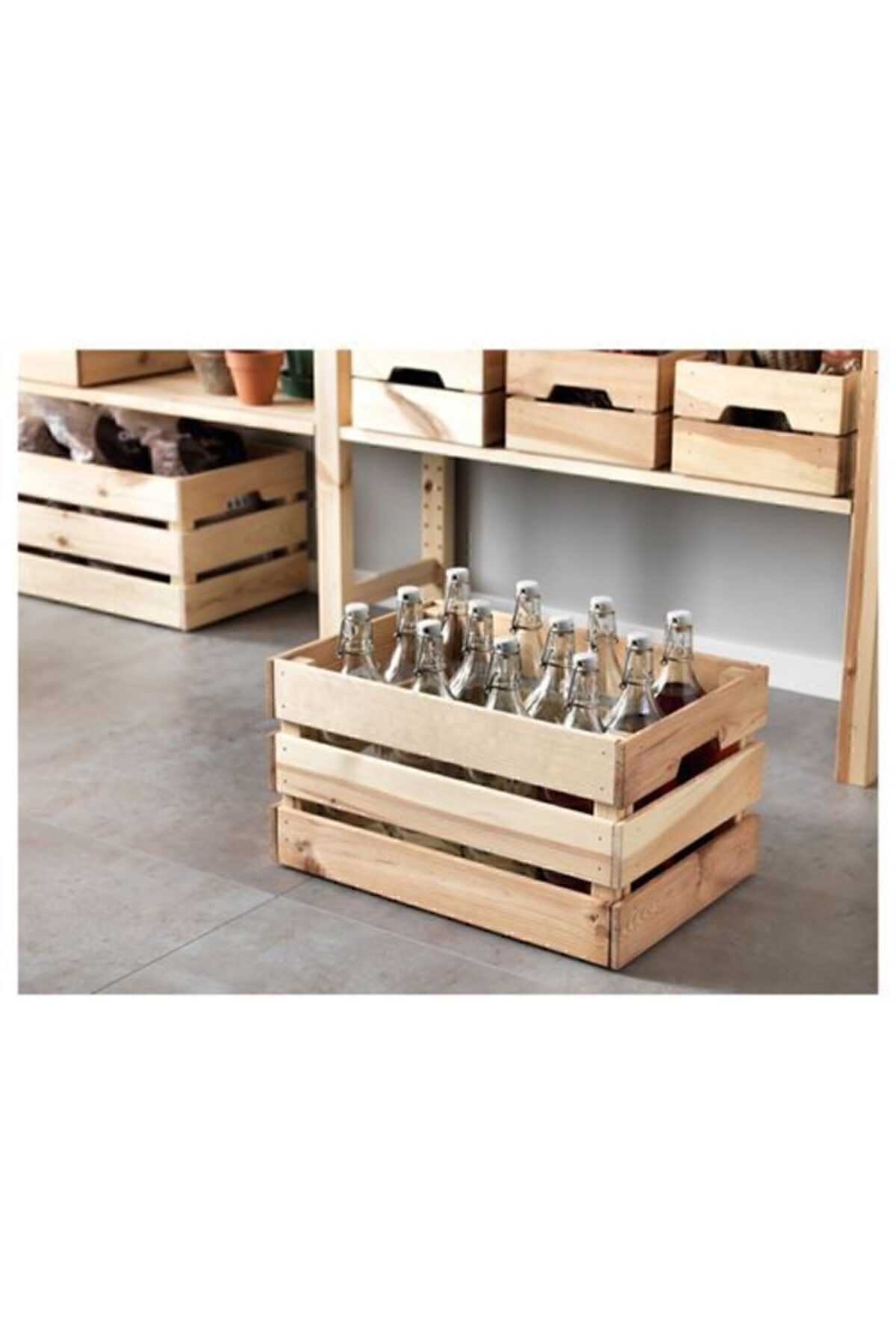 IKEA-صندوق ديكور مقاس 46x31x25 سم - تخطيط منزل ميريديندوكان من الصنوبر، سلة صلبة 4