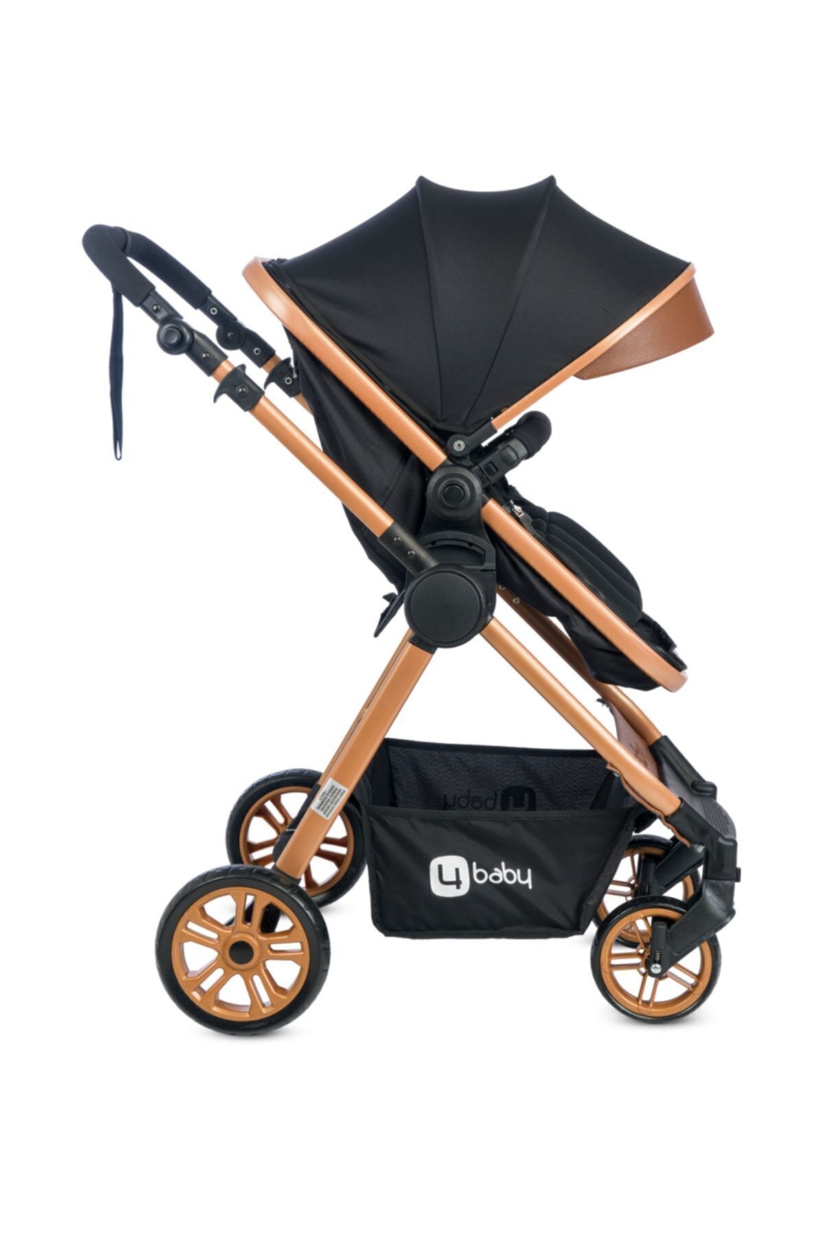 4 Baby Cool Gold Travel Sistem Bebek Arabası Seyahat Sistem Puset-Siyah fotoğrafı 7 (önizleme)