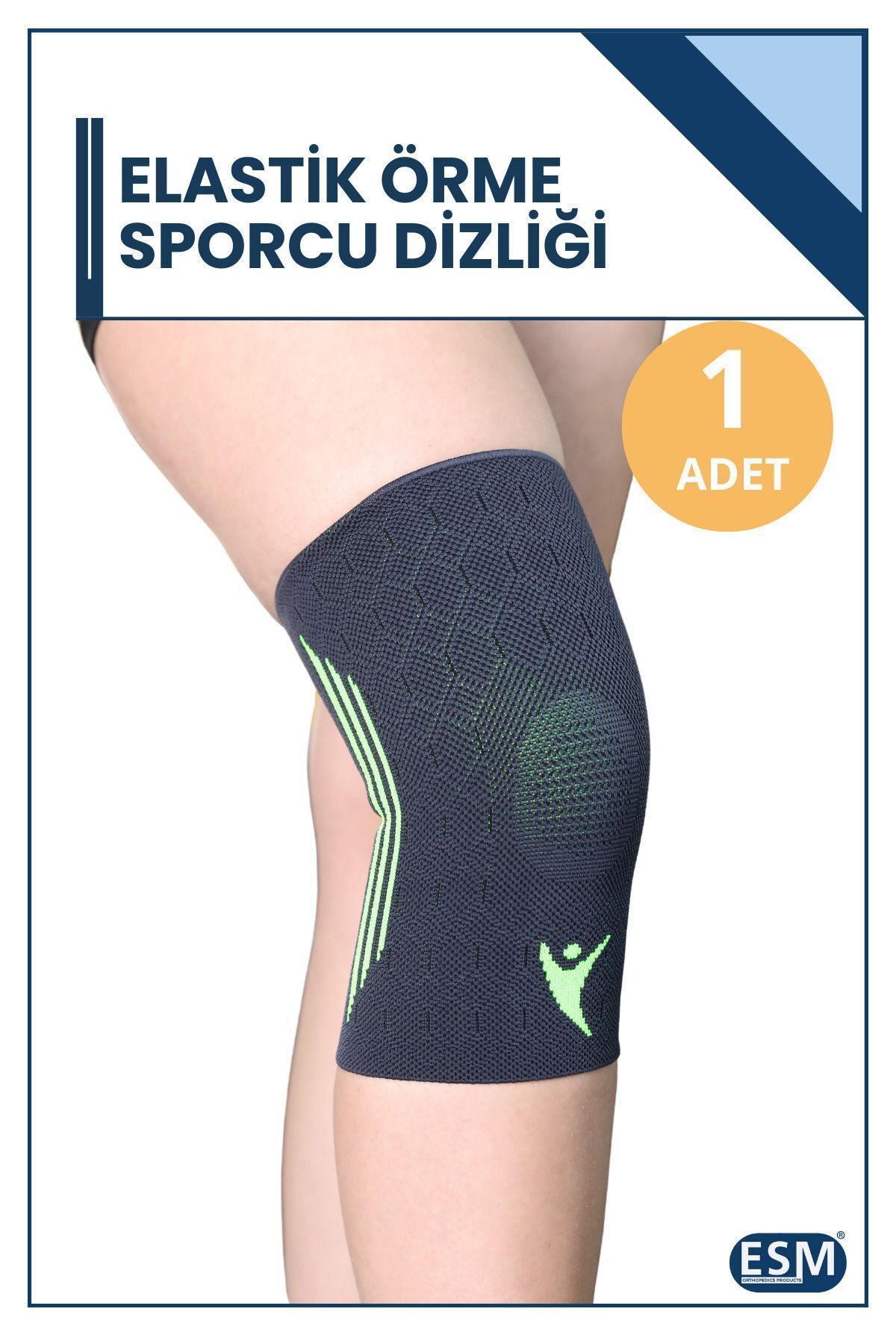 ESM Çift Taraflı Ortopedik Dizlik Medikal Koruyucu Elastik Spor Voleybol Basketbol Fitness Sporcu