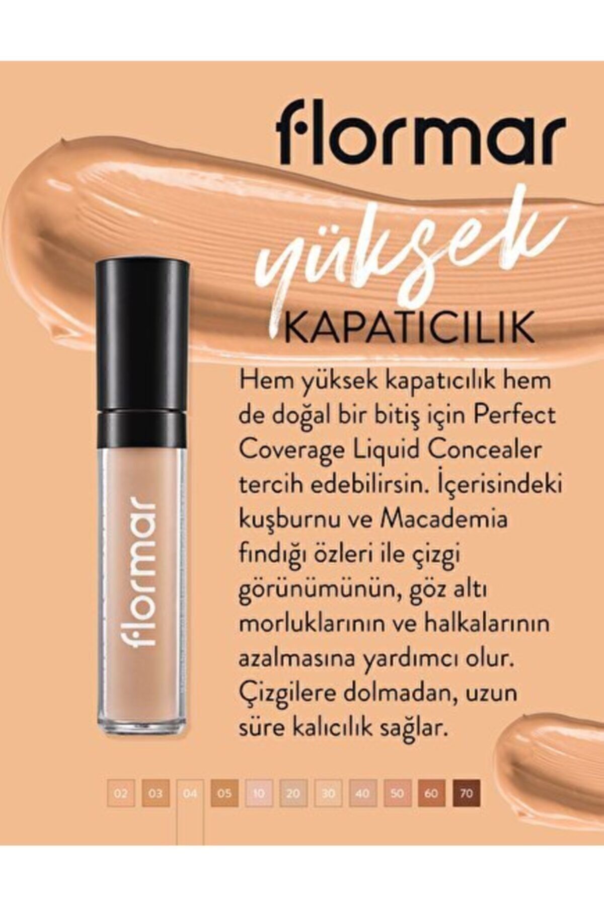 Flormar-Likit Kapatıcı - خافي عيوب البشرة بتغطية مثالية - 004 بيج متوسط - 8690604044955 3
