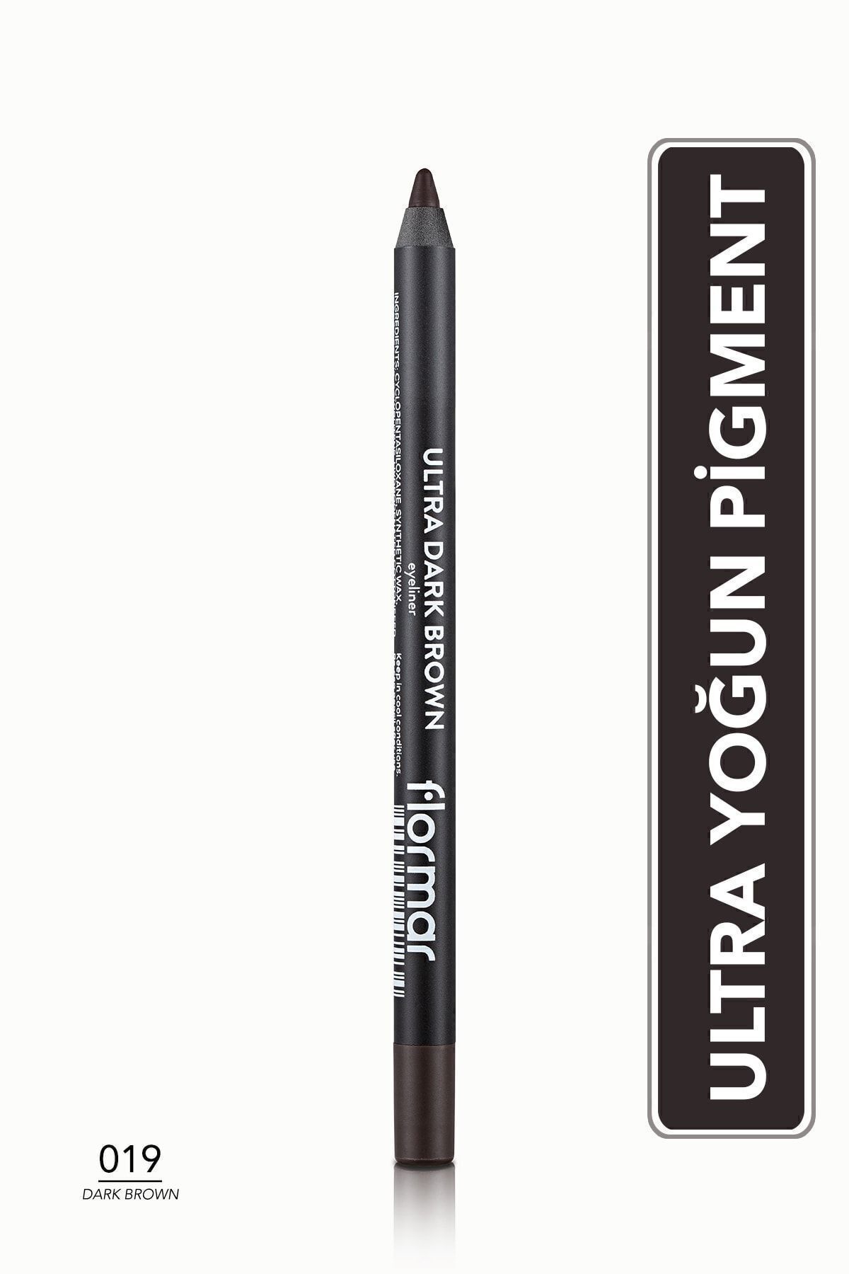 خط چشم قهوه ای تیره - Ultra Eyeliner 019 Dark Brown 8690604547234 Flormar