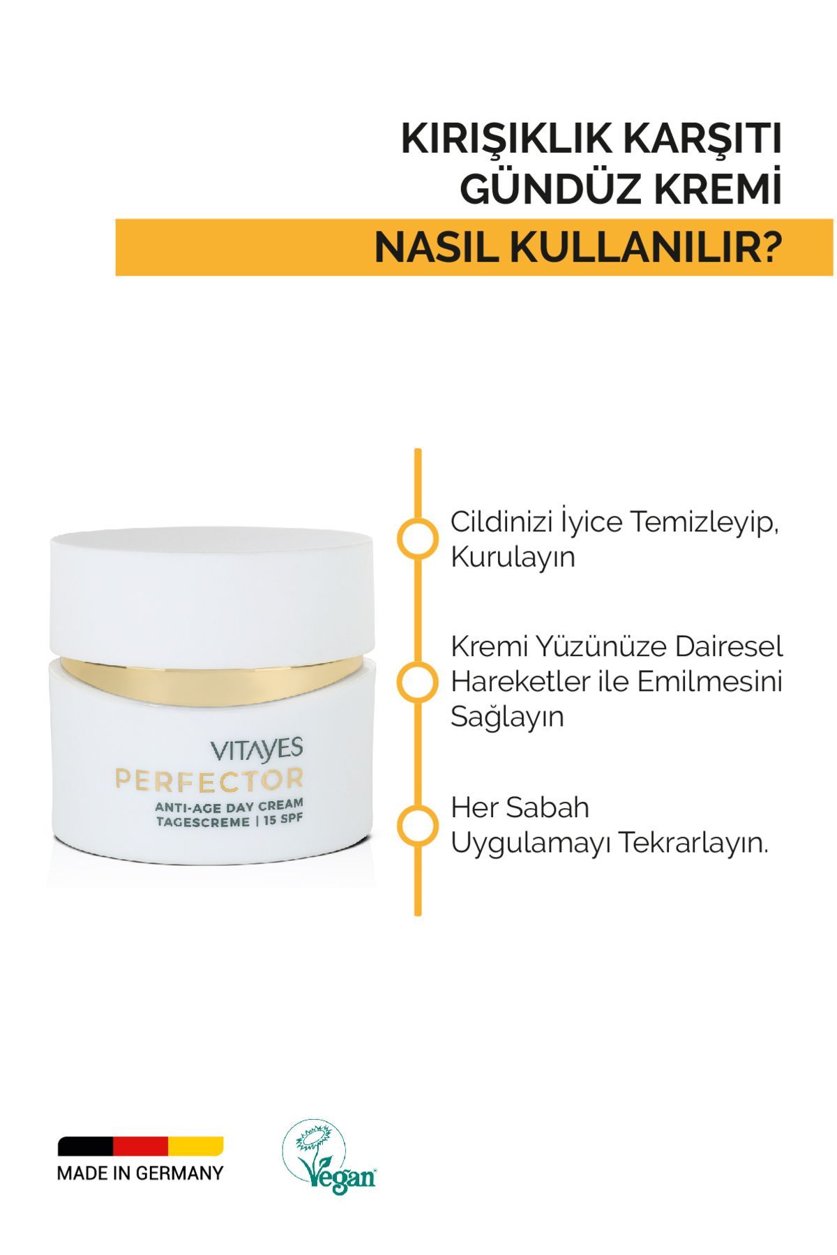 ست مراقبت پوست کرم روز خامه SPF15 شب در برابر درخت طبیعی VITAYES