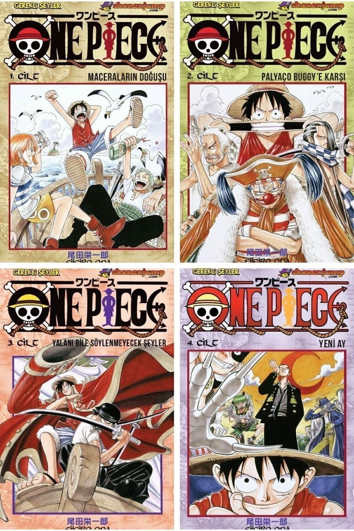 Gerekli Şeyler Yayıncılık One Piece 1-2-3-4. Ciltler Manga Seti