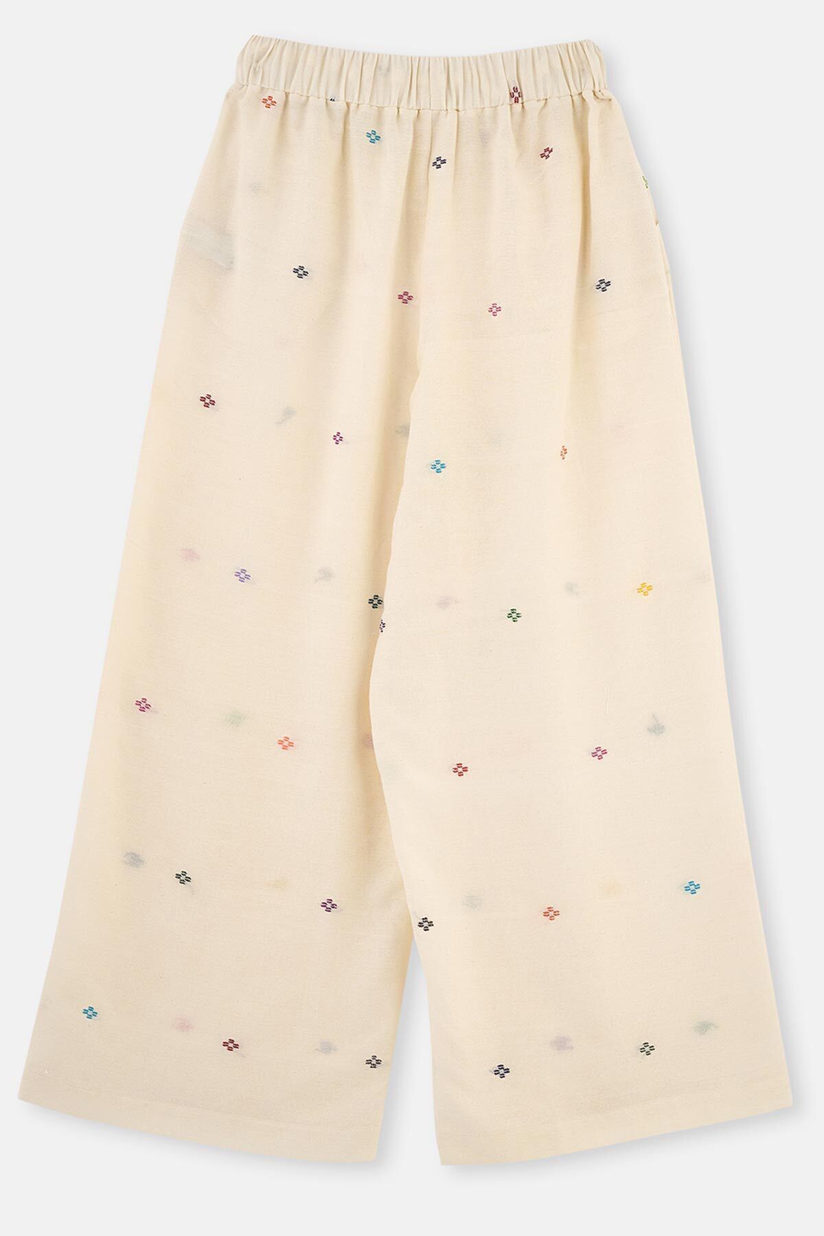Dagi-Pantaloni țesuți ecru 2