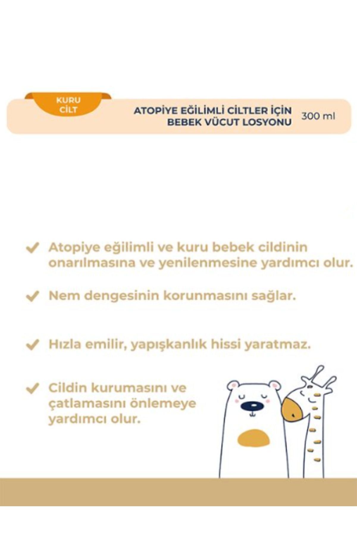 Bambino Atopik Bebek Vücut Losyonu 300 ml fotoğrafı 5 (önizleme)