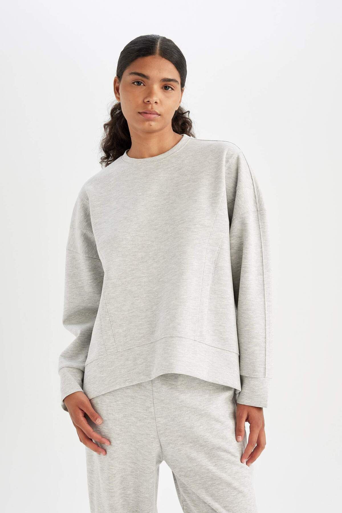 سویشرت پارچه ای ورزشکار غواصی Fit Crew Neck