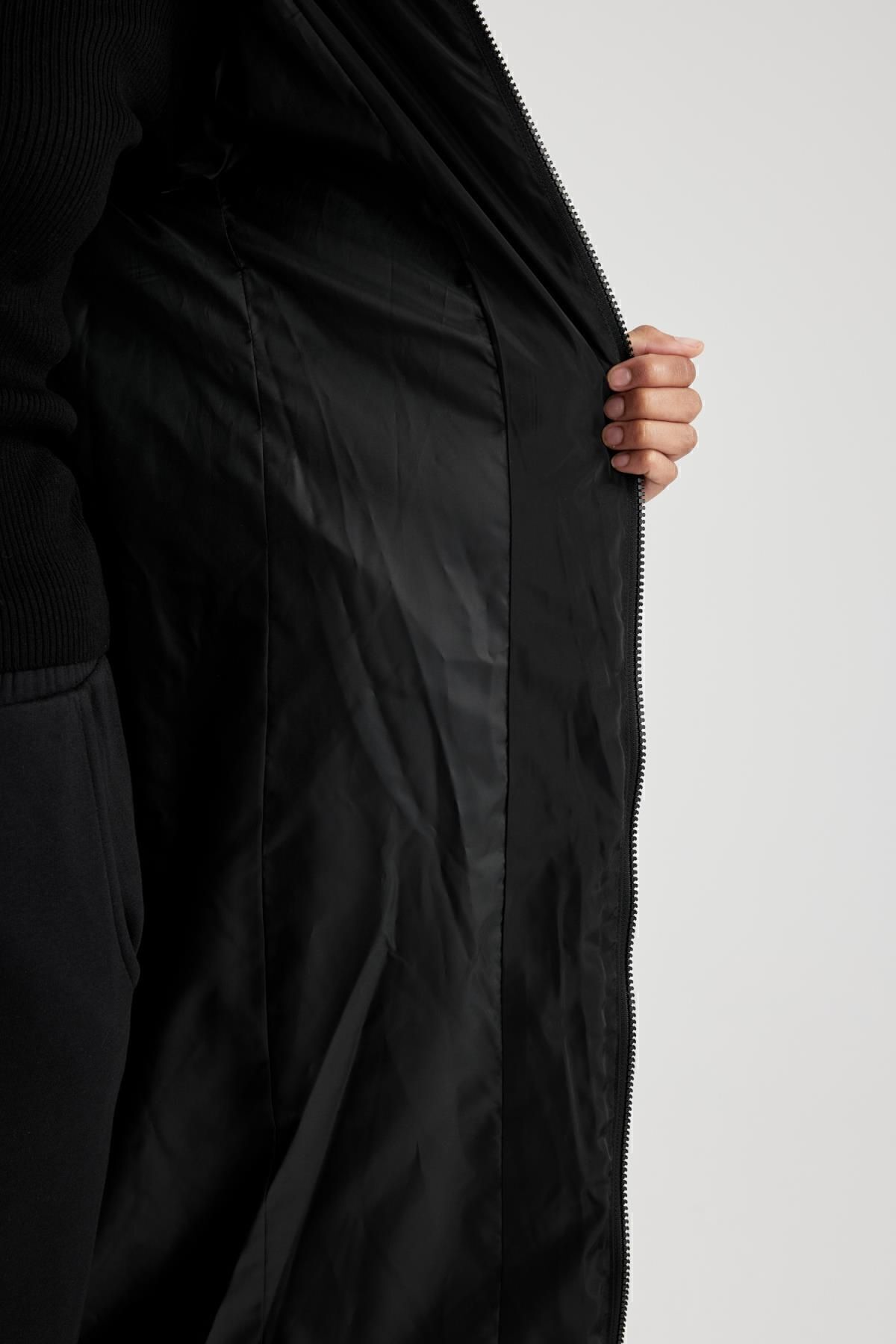 DeFacto-Thermoisolierte lange Pufferjacke – Kapuzenpullover, Parka A3174ax23wn 8