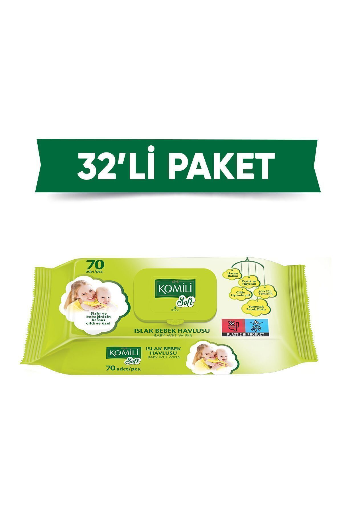 Komili Soft Islak Havlu 70'li - 32'li Paket - 2240 Yaprak
