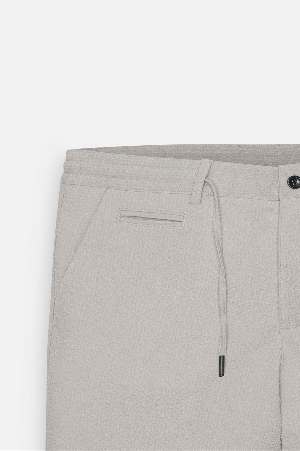 AC&Co / Altınyıldız Classics-Ανδρικό σορτς σε μπεζ Slim Fit με πλαϊνές τσέπες Seersucker σχέδιο 7