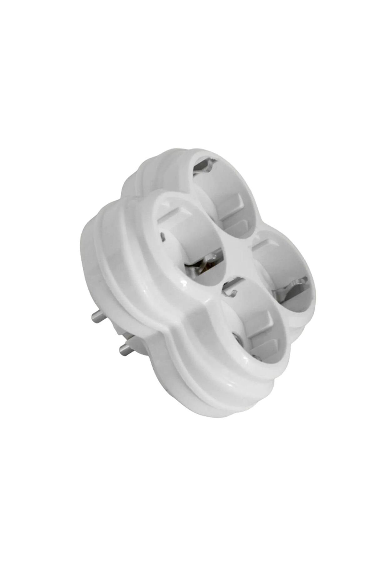 GLASWEN-Four-Eyed 4-Plus Grounded Child-Proof Multi-Group Socket Duplication Quadruple Plug Socket Surface Mounted Daisy 3