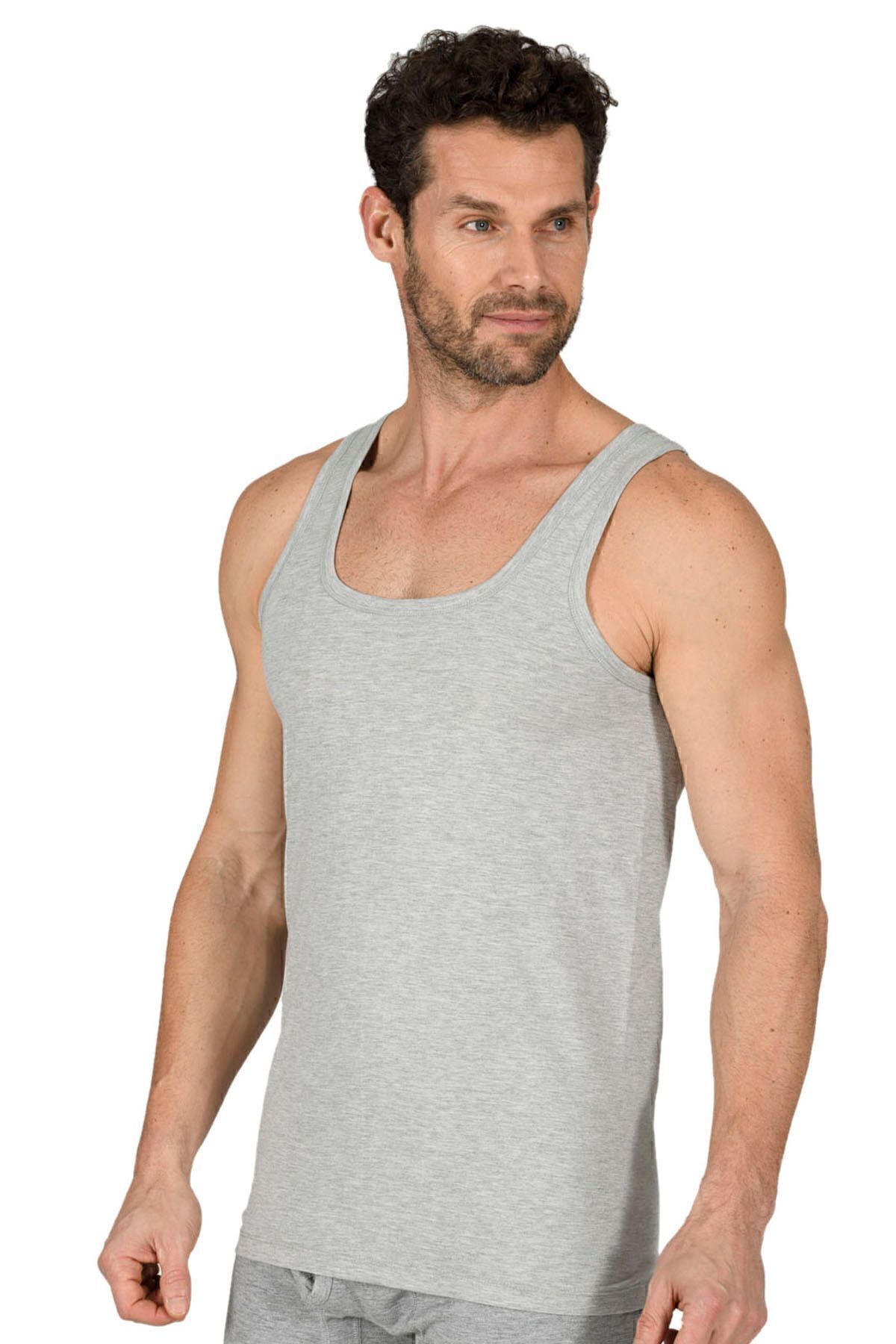 ÖZKAN underwear-Özkan 11407 - Men's 3-Pack 100% Cotton Single Jersey Thick Strap Athlete 4