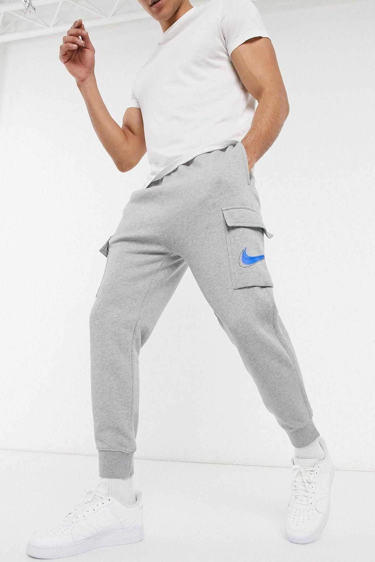 Nike Sportswear Fleece Cargo Pant Raised Sweatpants Gray Trendyol