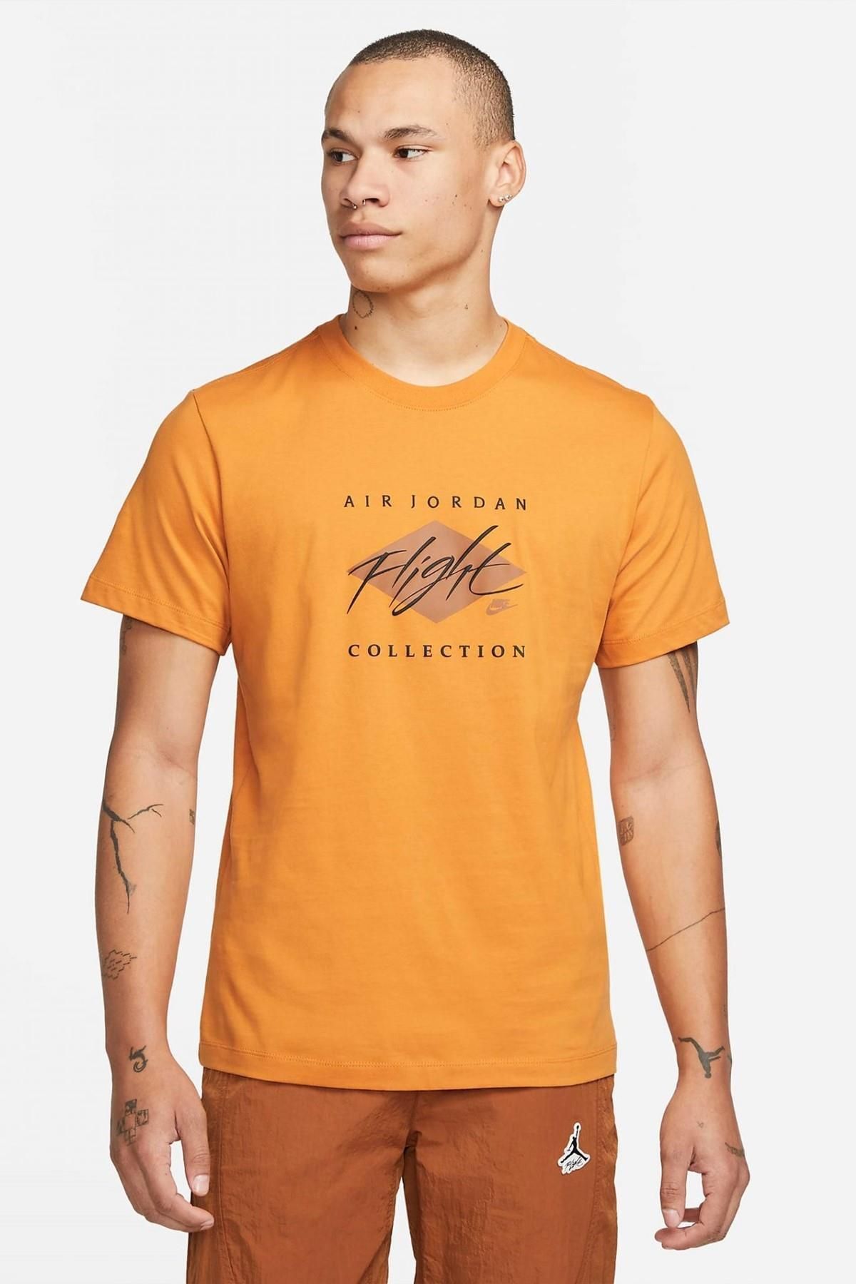 Nike Jordan Flight Collection Essentials Mustard Men s T Shirt Trendyol