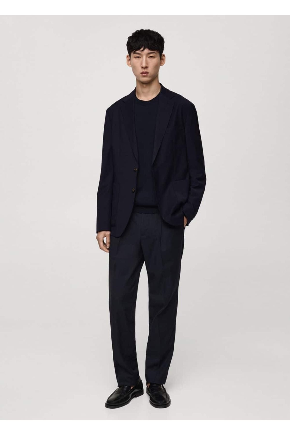 ژاکت مردانه آبی سرمه ای منگو | 77005975 اورجینال - تصویر 2