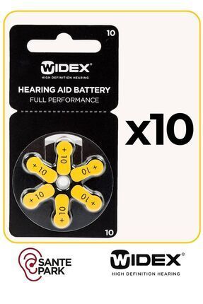 WİDEX Isitme Cihazi Pili - 10 Paket 10 Numara Pil - 10 Numara Kulak Cihazi Pi...