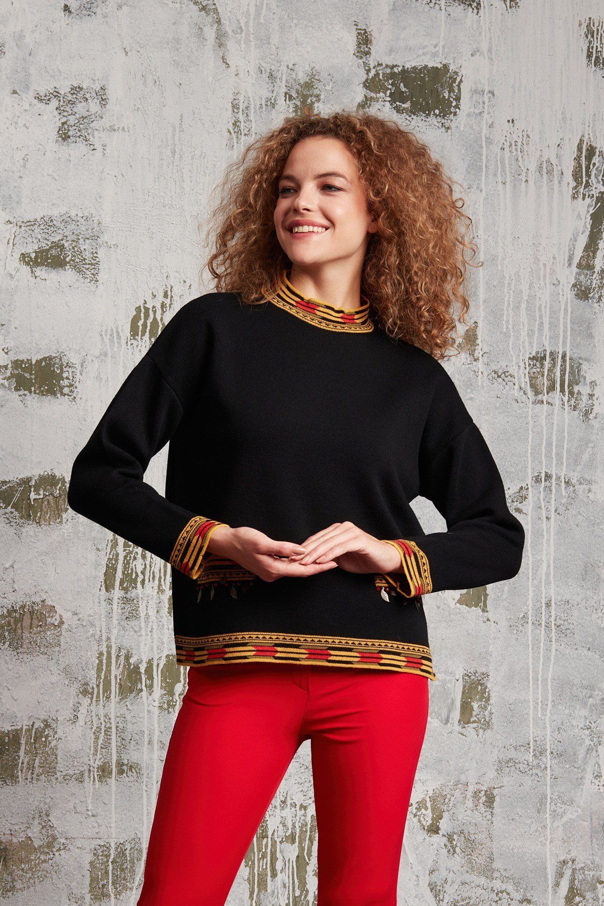 Two Mail-Ethnic Patterned Tirko Black 3