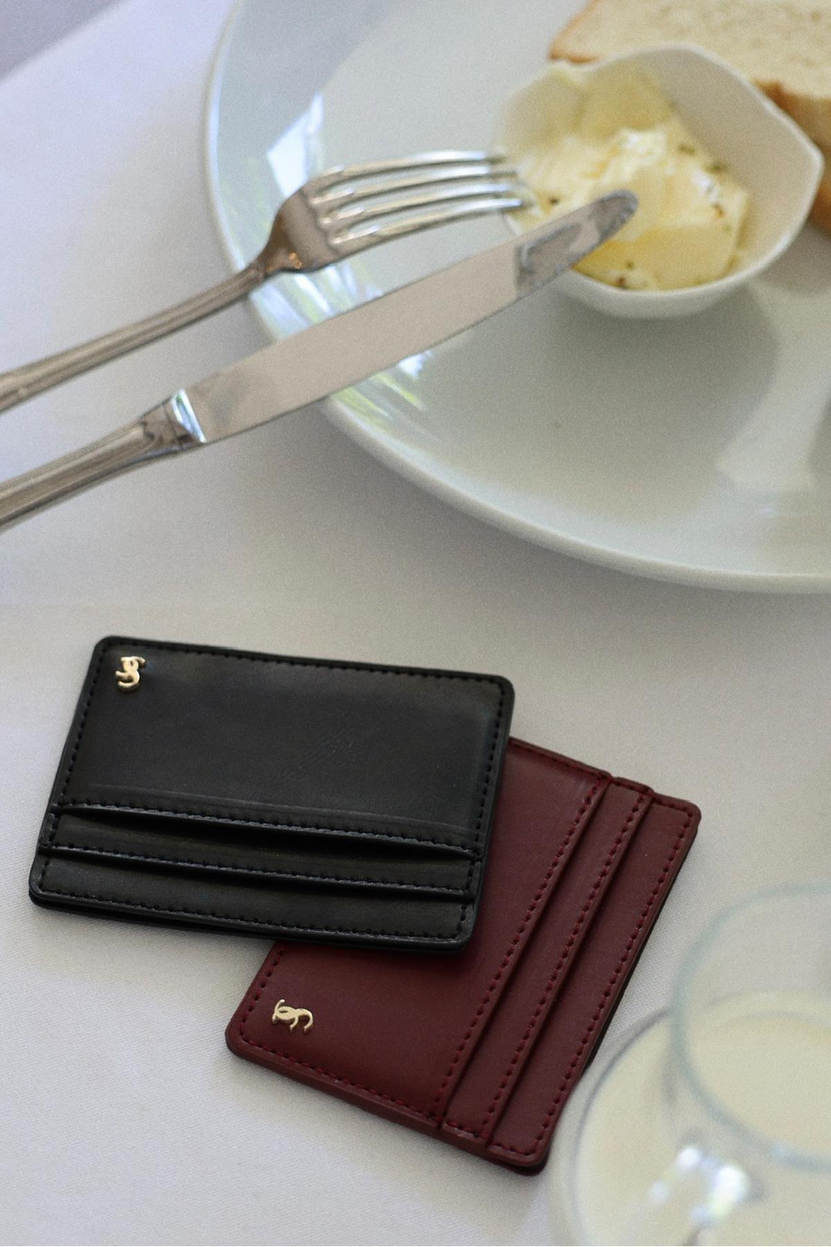 Suud Collection Bordo Cheri Cüzdan görsel 3