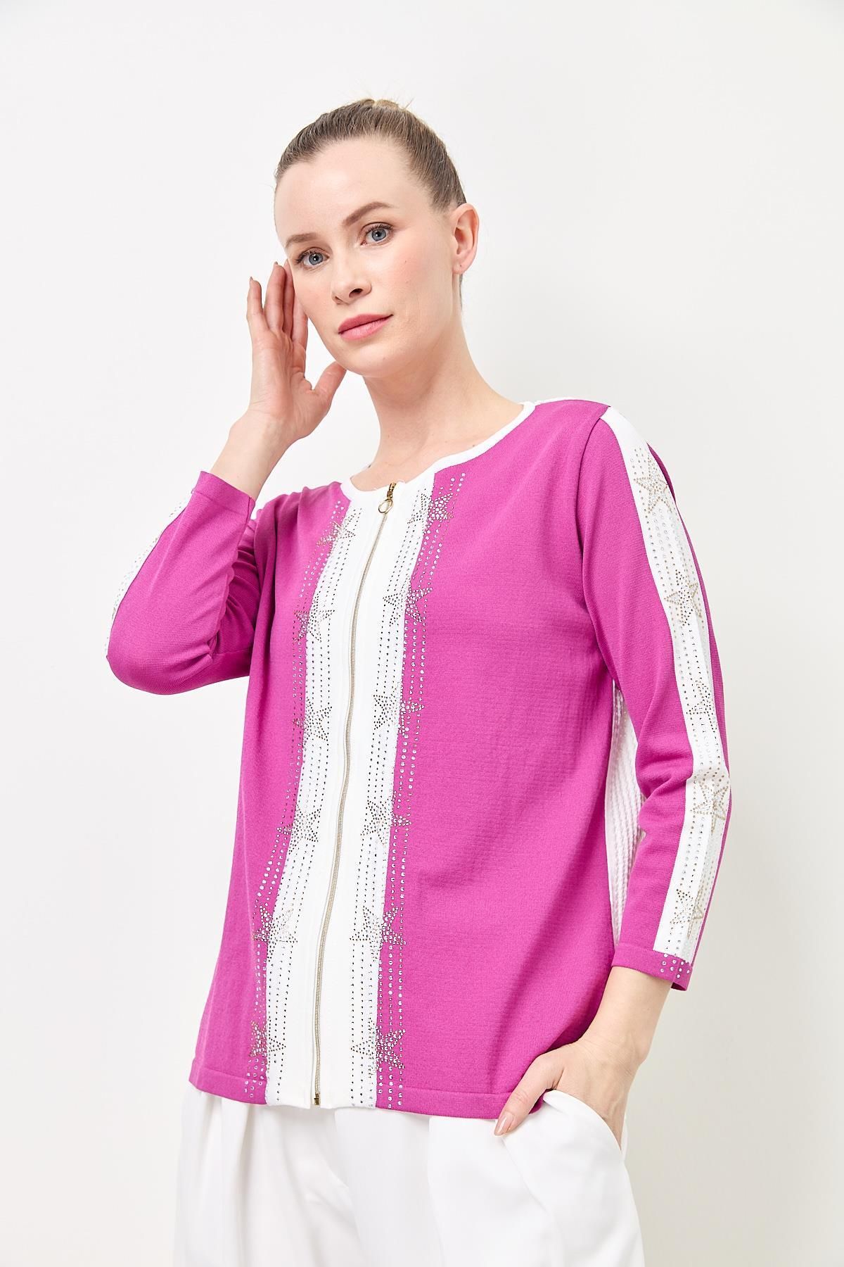 Two Mail-Zipper Detailed Knitwear ORKIDE 3