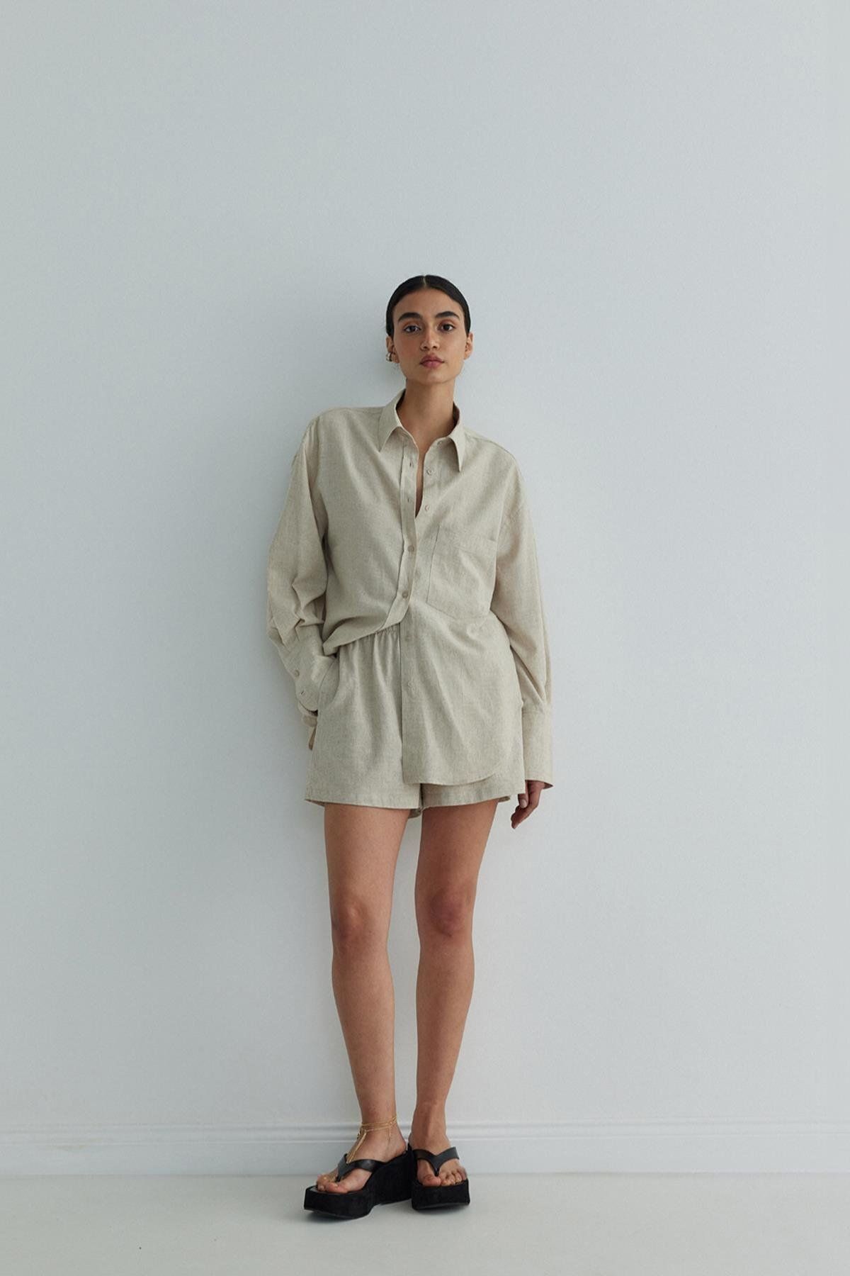 Suud Collection-Natural Mild - Basic-Shirt mit Taschen 2