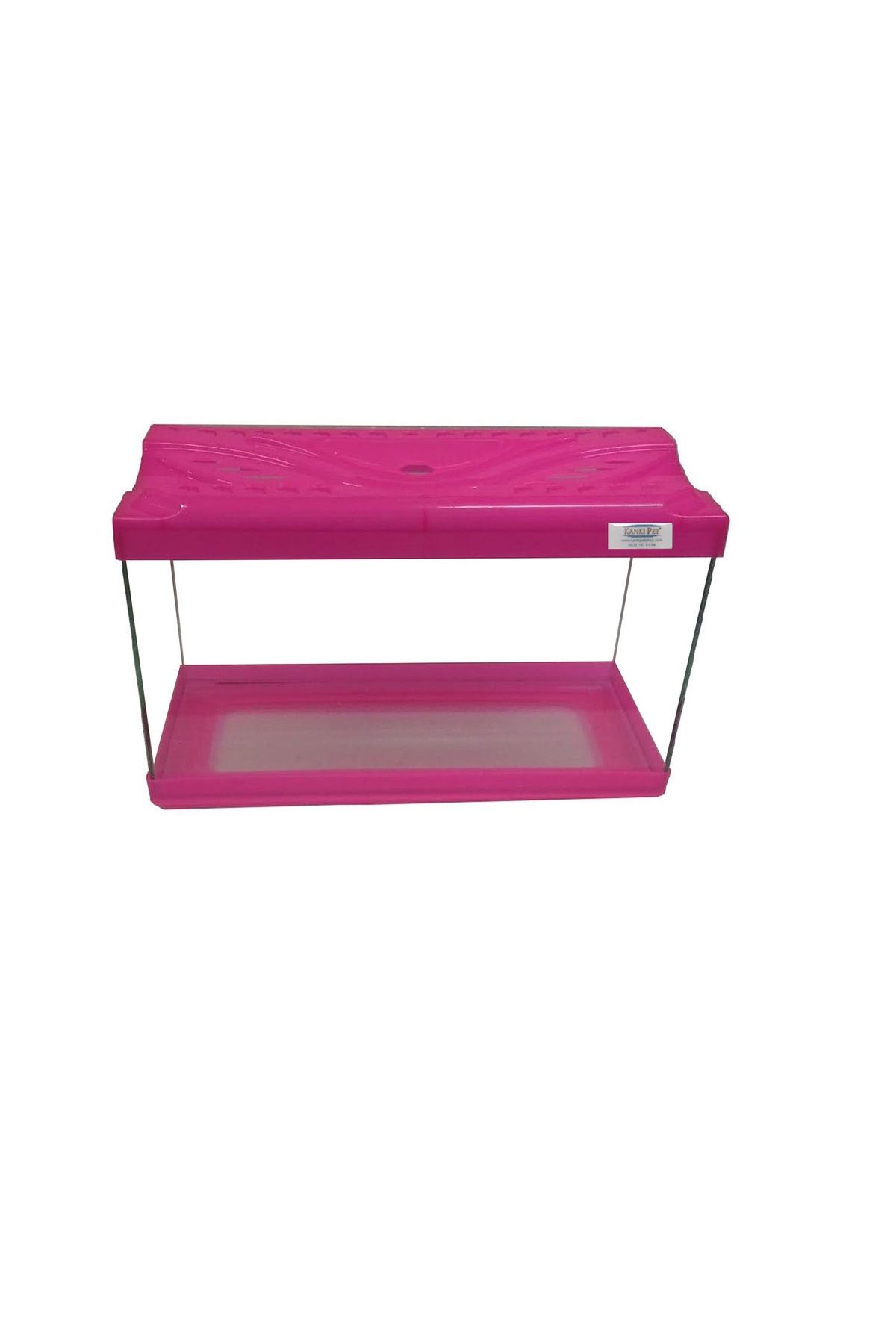 Kanki Pet Kp3018 Renkli Kapak Mini Akvaryum Pembe 30 Cm