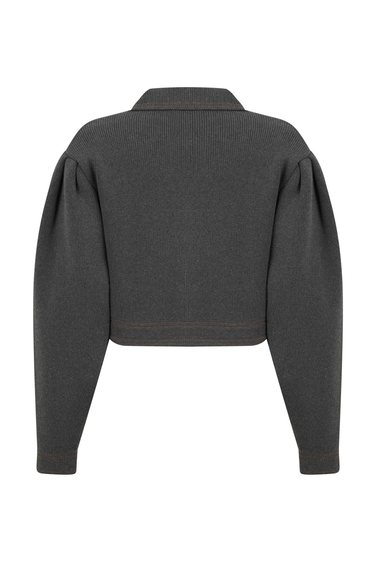 Nocturne-Crop Shirt Collar Jacket 4