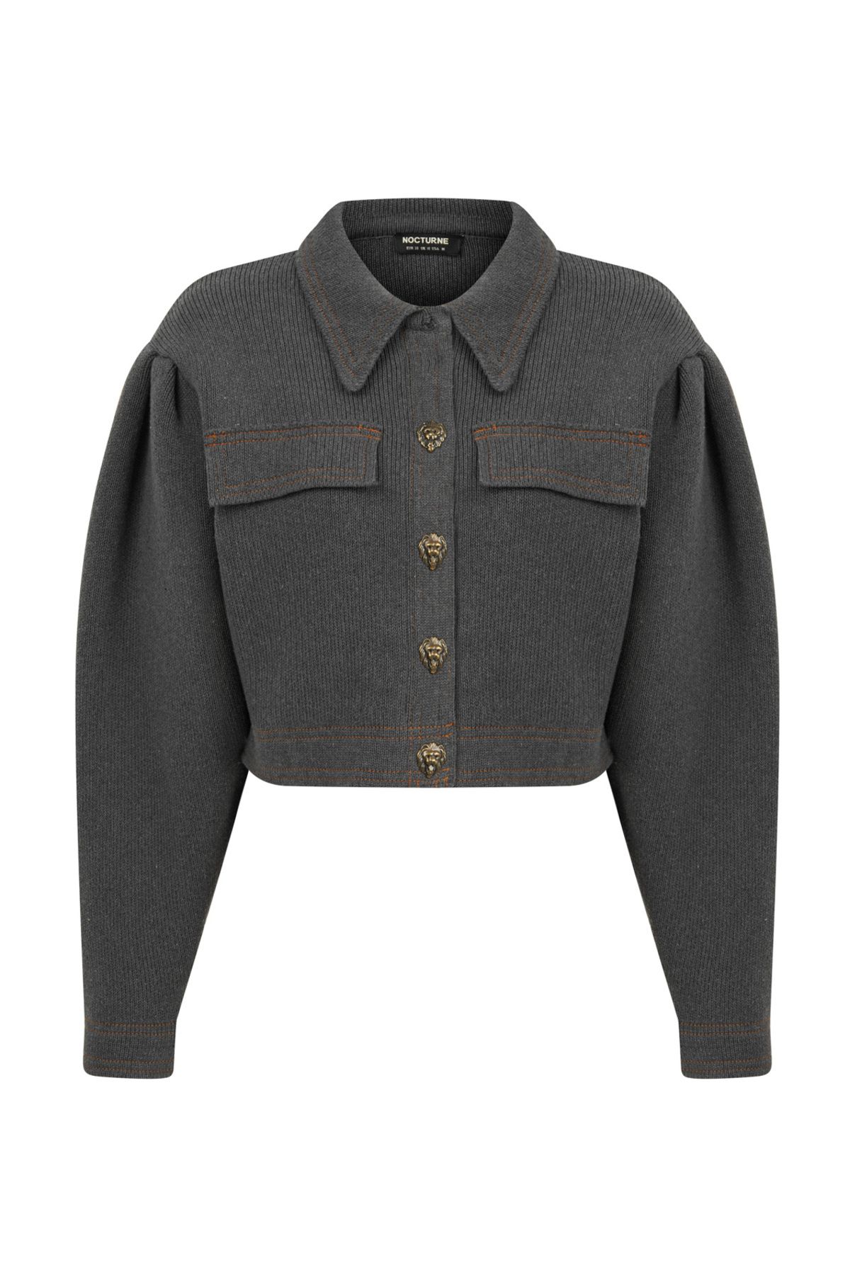 Nocturne-Crop Shirt Collar Jacket 3