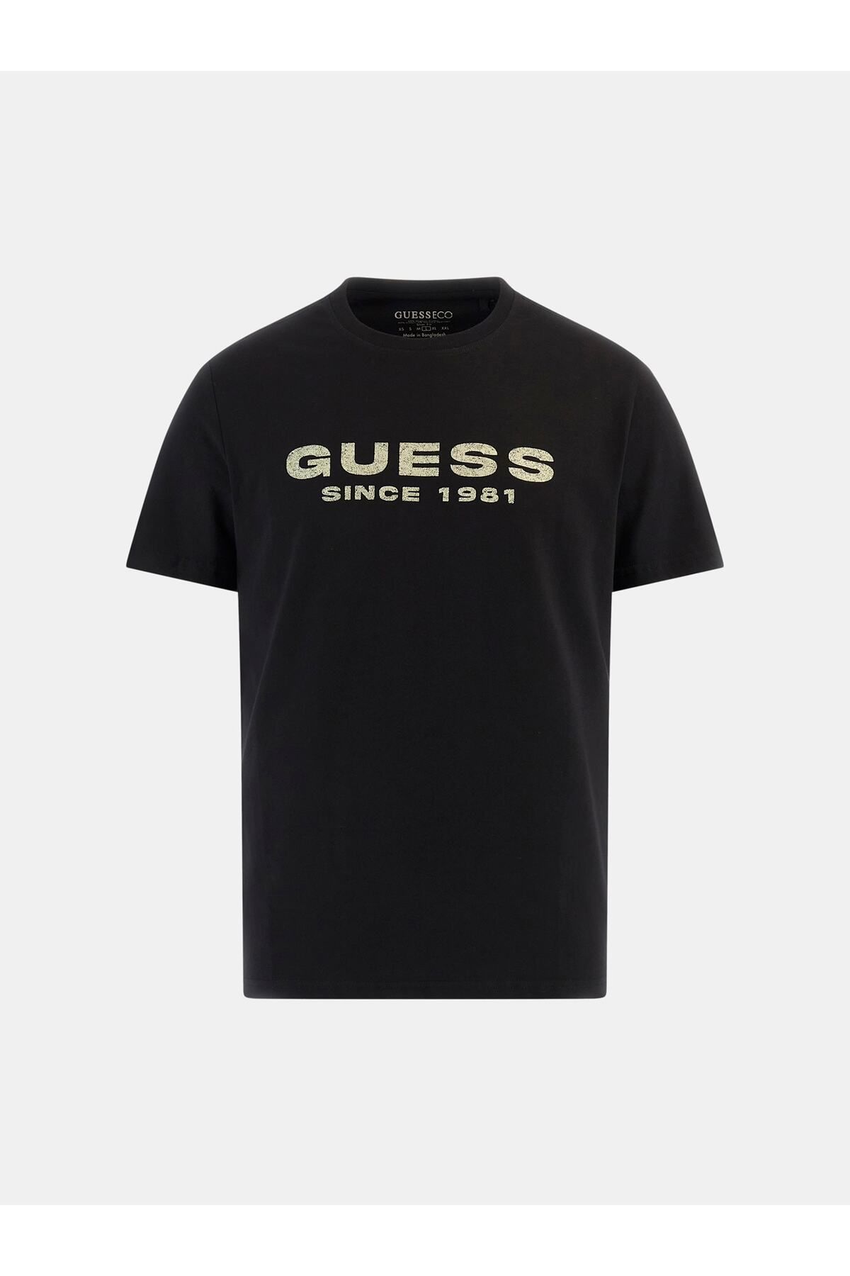 تی شرت مشکی مردانه Slim Fit Logo Guess
